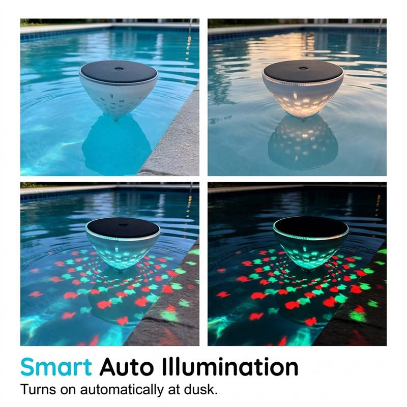 🔥LAST DAY 50% OFF🎁Solar Floating Pool Light with Fish Projection