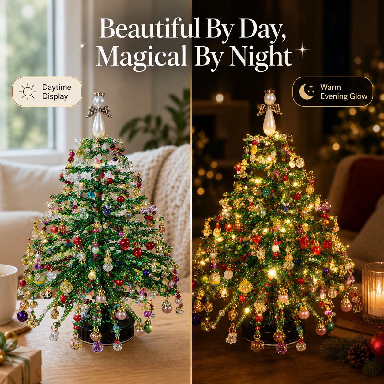 🔥Last Day 49% OFF🎄✨ DIY Beaded Christmas Tree Kit – 🎅Create Your Own Sparkling Holiday Decoration