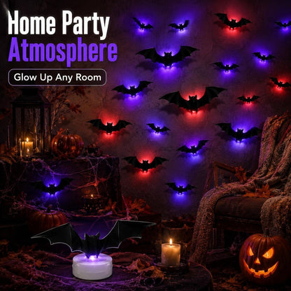 🎃Halloween Pre-sale🎃3D LED Bat Halloween Decorations – Create A Spooky Glow For Your Home