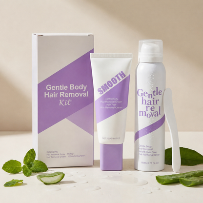 Bikini Pain-Free Hair Removal Cream for Sensitive Skin,Gentle Citrus Sensitive Skin Hair Removal Cream&Spray