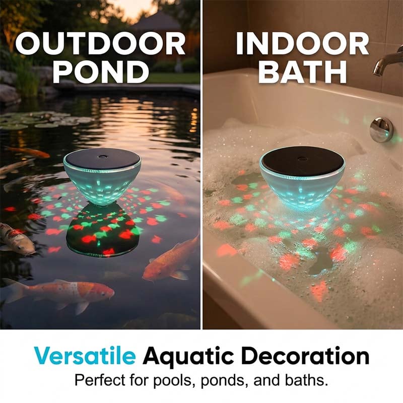 🔥LAST DAY 50% OFF🎁Solar Floating Pool Light with Fish Projection