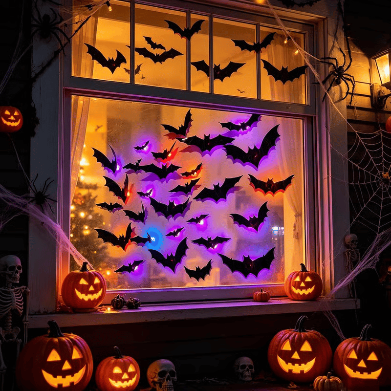 🎃Halloween Pre-sale🎃3D LED Bat Halloween Decorations – Create A Spooky Glow For Your Home
