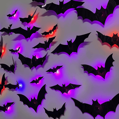 🎃Halloween Pre-sale🎃3D LED Bat Halloween Decorations – Create A Spooky Glow For Your Home