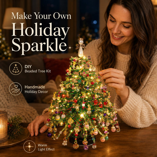🔥Last Day 49% OFF🎄✨ DIY Beaded Christmas Tree Kit – 🎅Create Your Own Sparkling Holiday Decoration