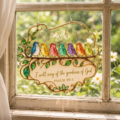 🔥Final Inventory 60% OFF🔥 Psalm 89:1 Songbird Window Hanging Suncatcher