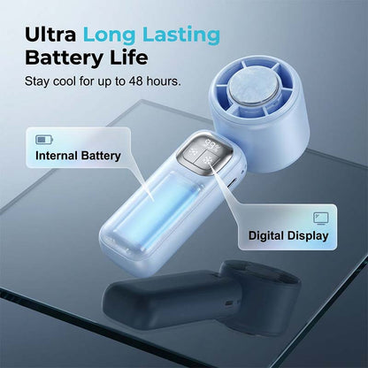 🔥⚡ 50K+ SOLD! ❄️ Foldable Handheld Cooling Fan with LED Display