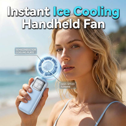 🔥⚡ 50K+ SOLD! ❄️ Foldable Handheld Cooling Fan with LED Display