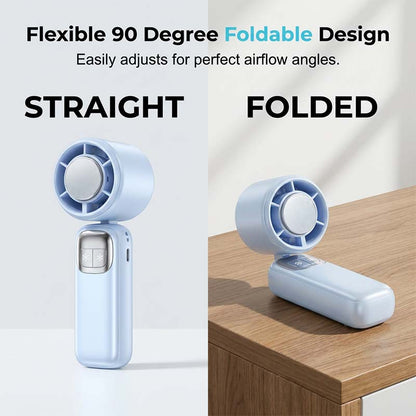 🔥⚡ 50K+ SOLD! ❄️ Foldable Handheld Cooling Fan with LED Display