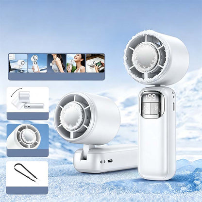 🔥⚡ 50K+ SOLD! ❄️ Foldable Handheld Cooling Fan with LED Display