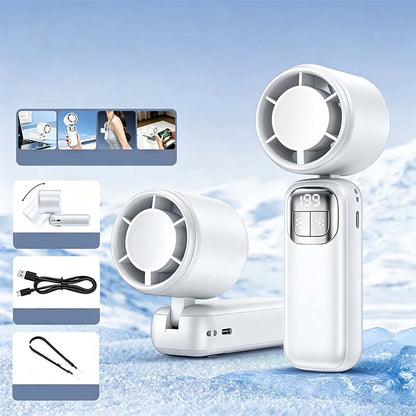 🔥⚡ 50K+ SOLD! ❄️ Foldable Handheld Cooling Fan with LED Display