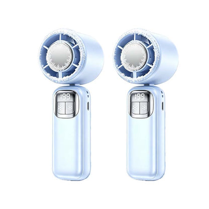🔥⚡ 50K+ SOLD! ❄️ Foldable Handheld Cooling Fan with LED Display
