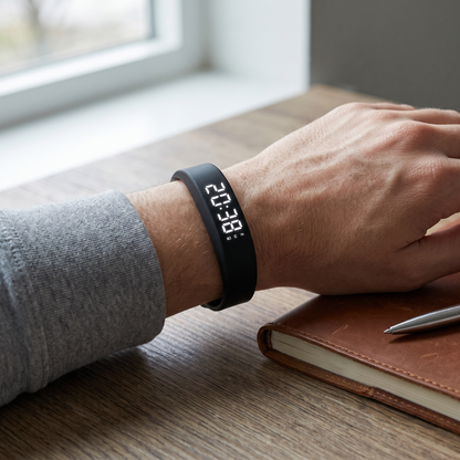 Velora Wake Band worn on a wrist